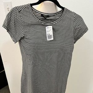 black and white stripe dress